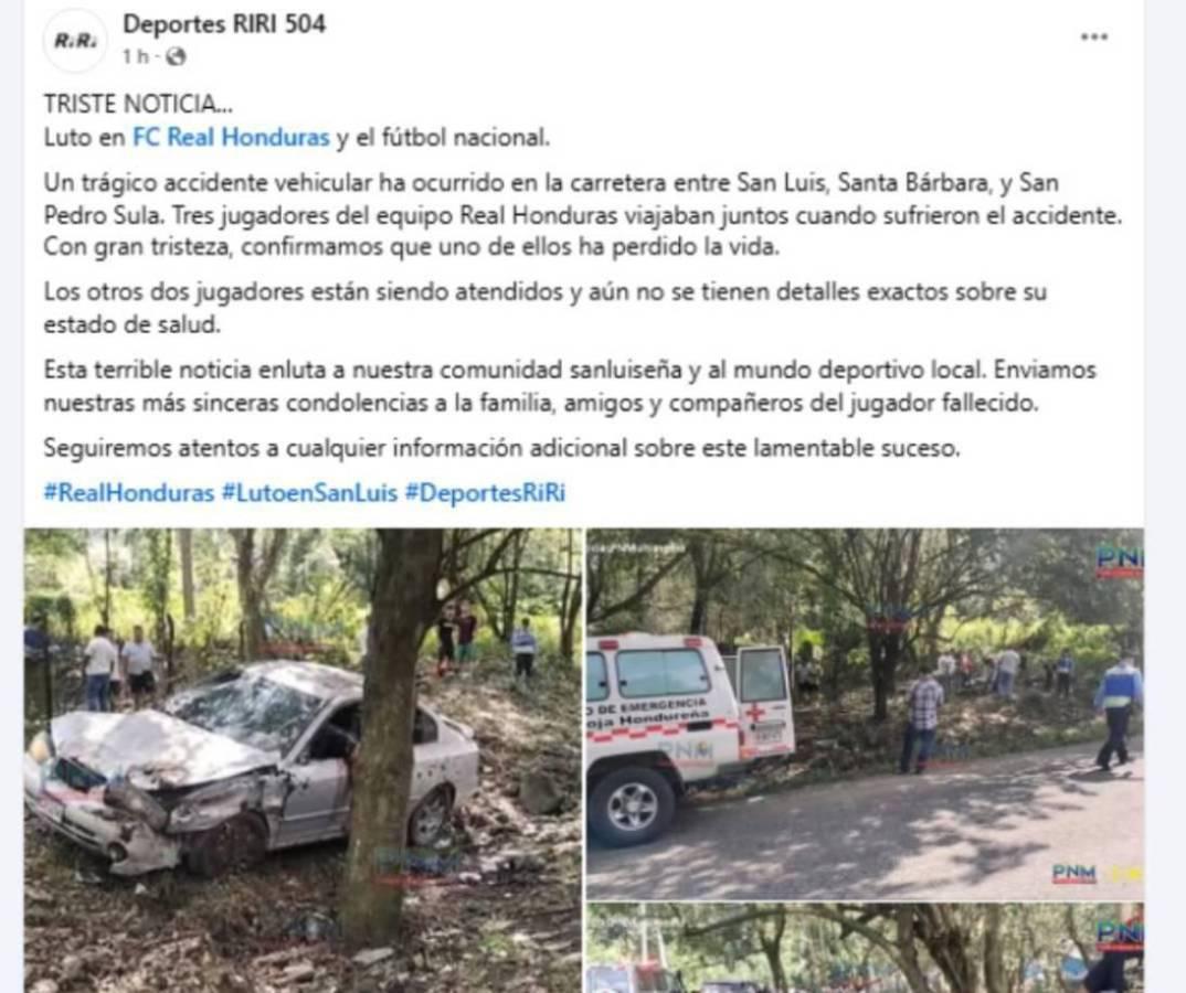 Tristeza por muerte de futbolista hondureño: Así fueron sus últimos momentos antes de fallecer