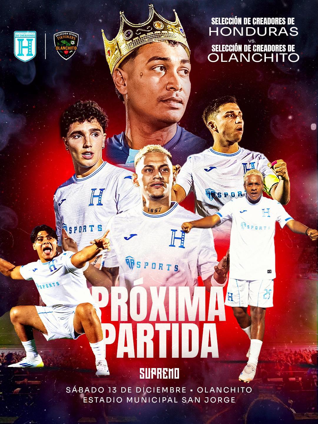 Supremo revela cuándo será el próximo partido de la Selección de Tiktokers de Honduras