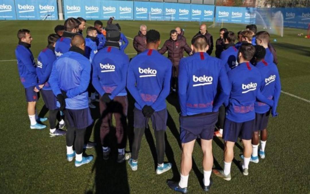 Con Iniesta presente, así fue el último entrenamiento de Valverde con el Barcelona