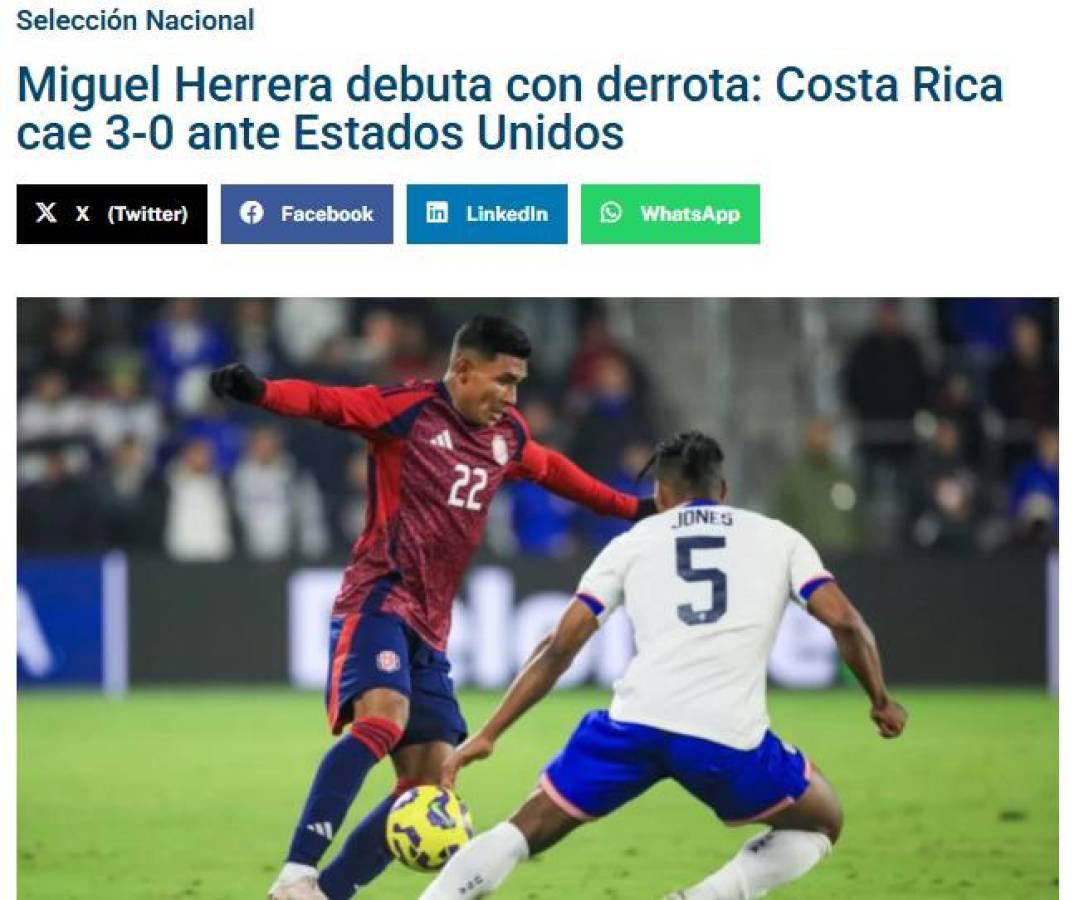 Miguel Herrera debuta con derrota en Costa Rica y esto dicen los medios