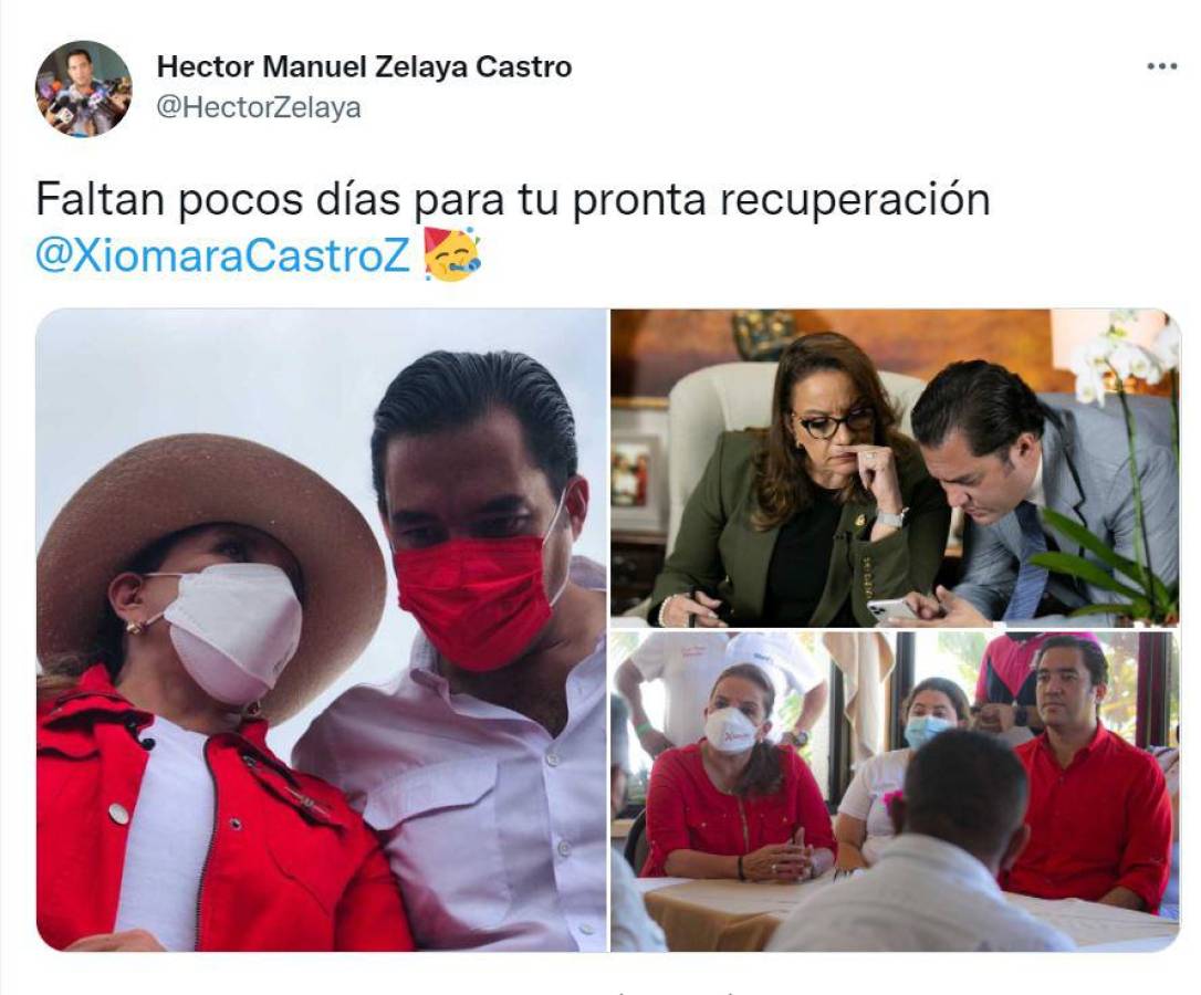 “Faltan pocos días para tu pronta recuperación”: Héctor Zelaya a la presidenta Xiomara Castro