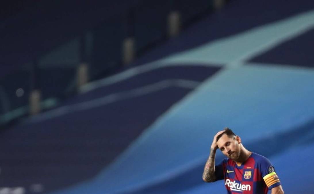 Cabizbajo, impotente y frustrado: El Messi humillado frente al Bayern