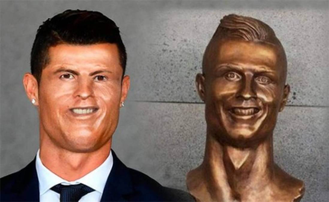 Los crueles memes sobre Cristiano Ronaldo por el busto develado en el aeropuerto de Madeira