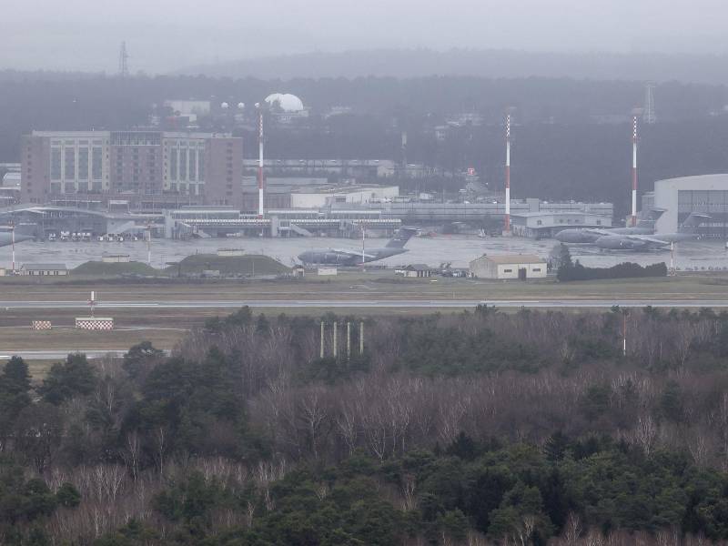 La Base Aérea Ramstein, en Alemania, donde aparecieron drones en una presunta misión de vigilancia por Rusia.