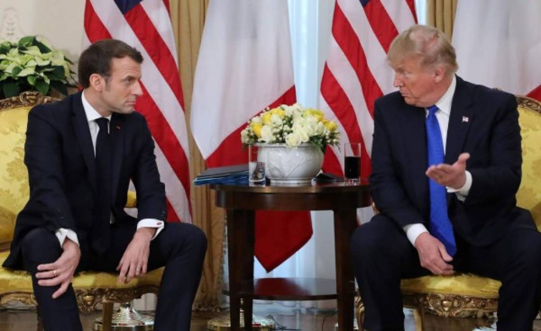 Los gestos indiferentes de Trump en reunión con Macron