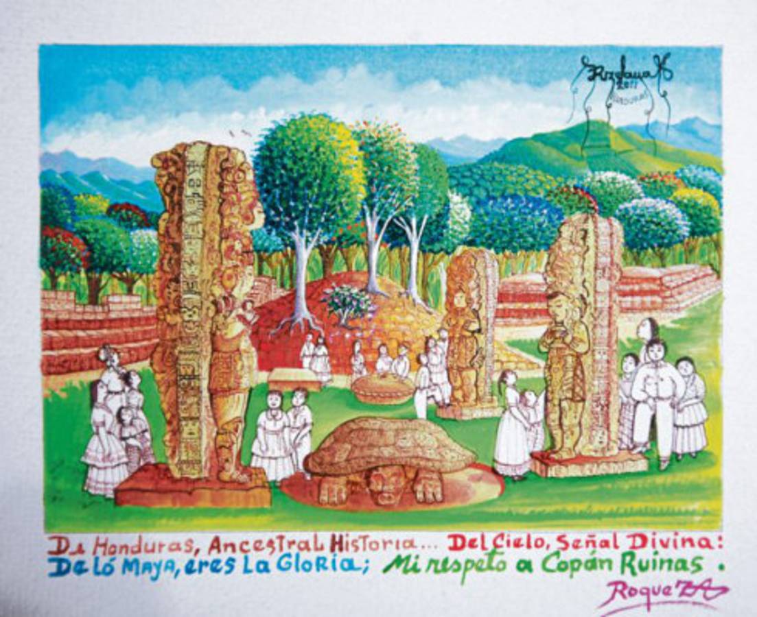 Los mayas inspiran obras de pintores hondureños