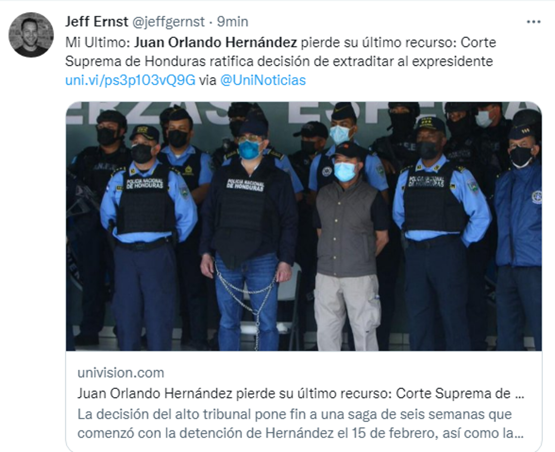 “JOH pierde su último recurso”: las reacciones en el mundo tras decisión de la Corte