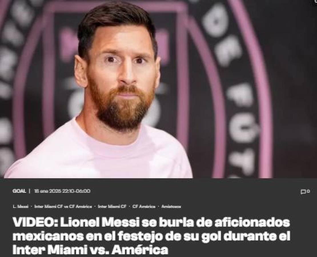 Prensa mexicana reacciona ardida por gesto de Lionel Messi contra aficionados del América