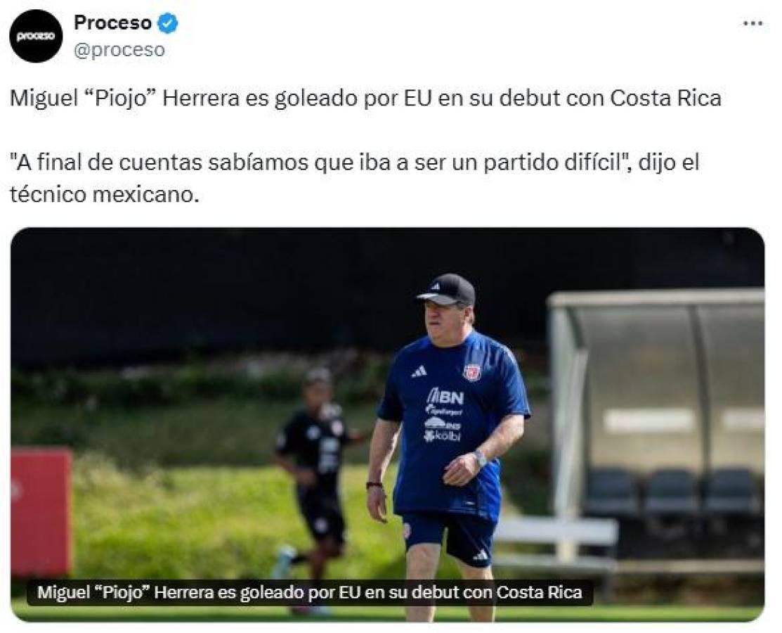 Miguel Herrera debuta con derrota en Costa Rica y esto dicen los medios