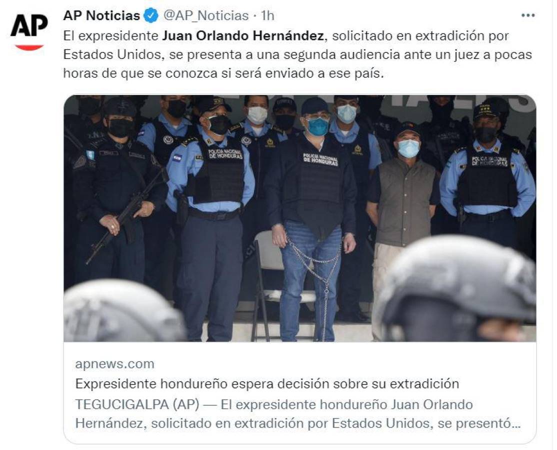 Así informan medios internacionales luz verde a extradición de Juan Orlando Hernández