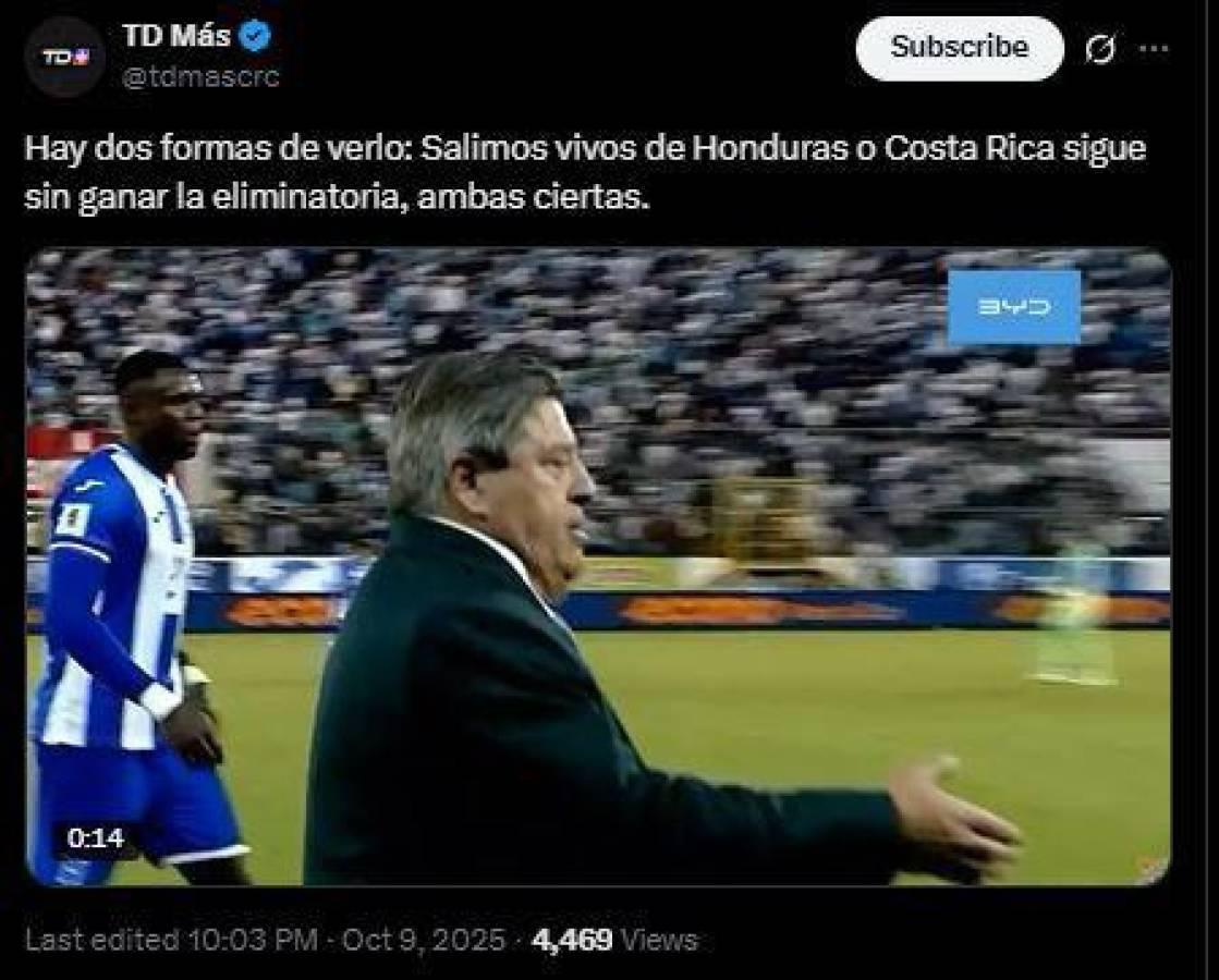 Fallaron a la afición Mal punto: Reacción de la prensa tras empate Honduras vs Costa Rica