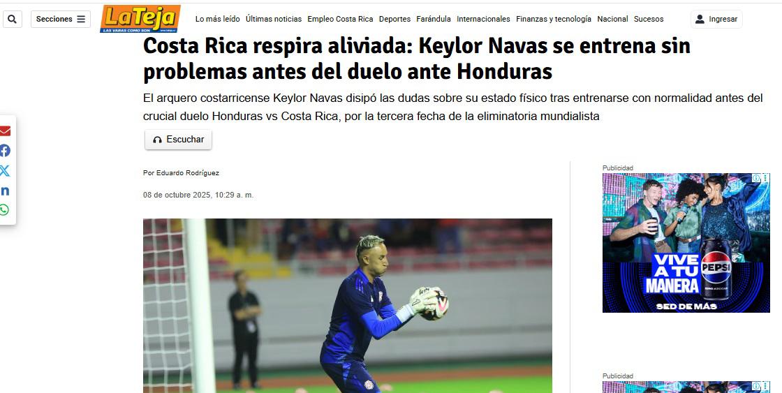 Temen quedar fuera del Mundial: lo que dicen los medios ticos antes del partido contra Honduras