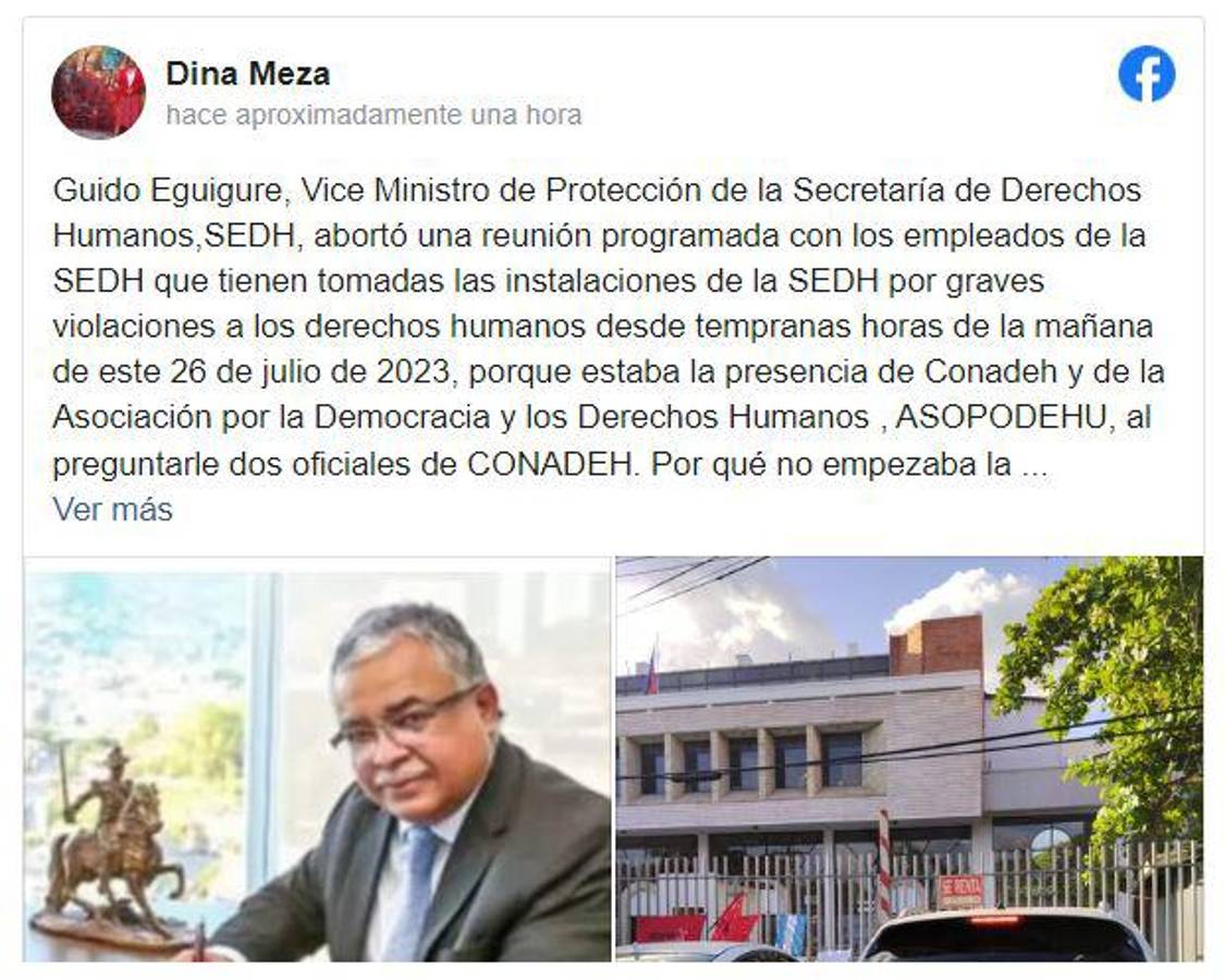 “No quiero reunirme y punto”: denuncian a viceministro de la SEDH por rechazar reunirse con empleados en protesta