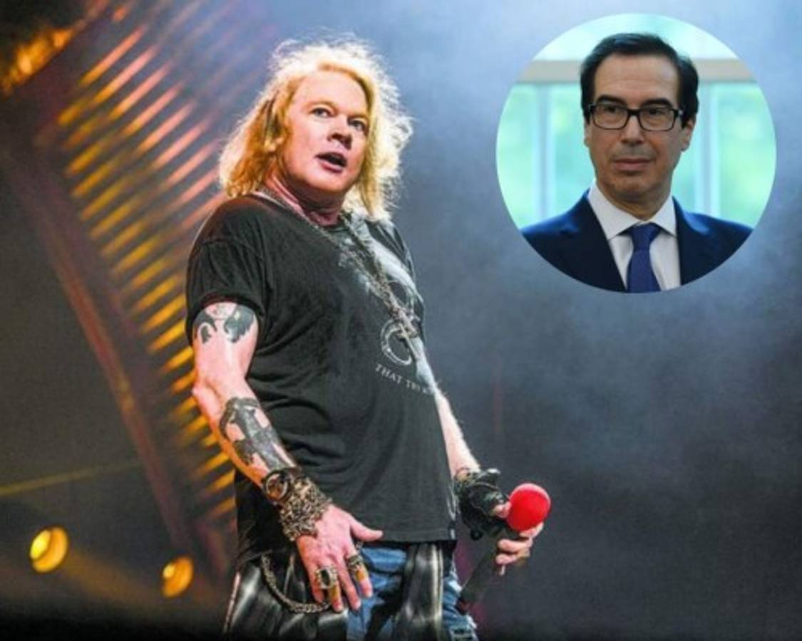 Líder de Guns N' Roses pelea con secretario del Tesoro de EEUU en redes