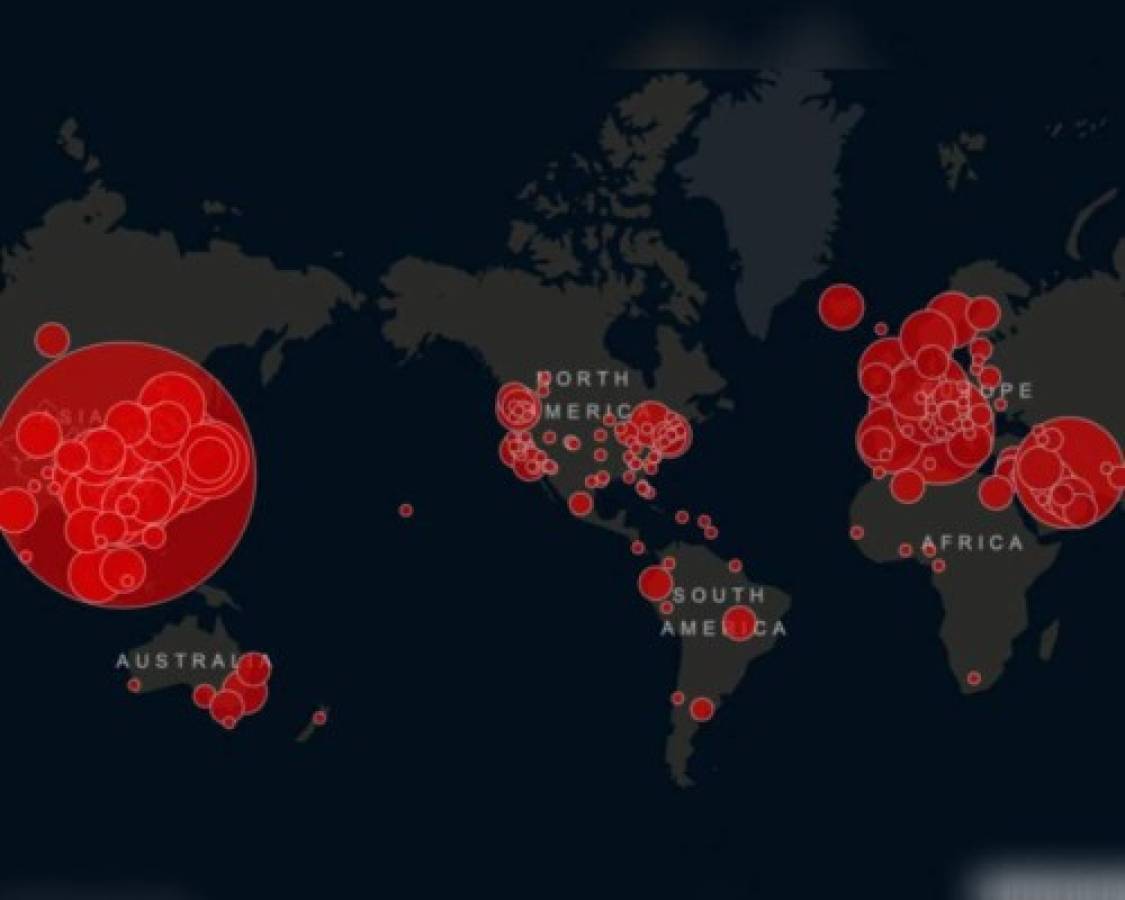 Mapa interactivo para monitorear el coronavirus en tiempo real