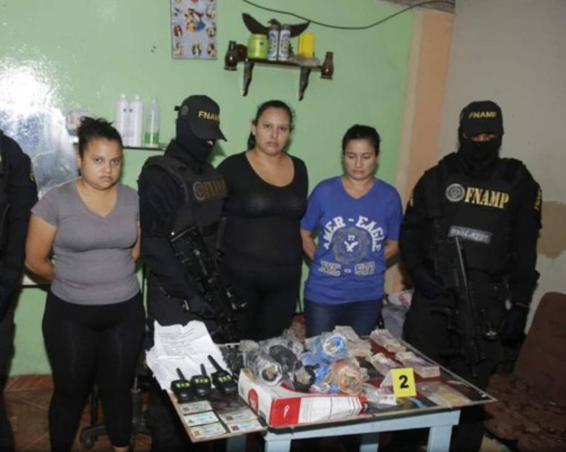 Caen supuestas integrantes de la MS-13 con más de 250 mil lempiras