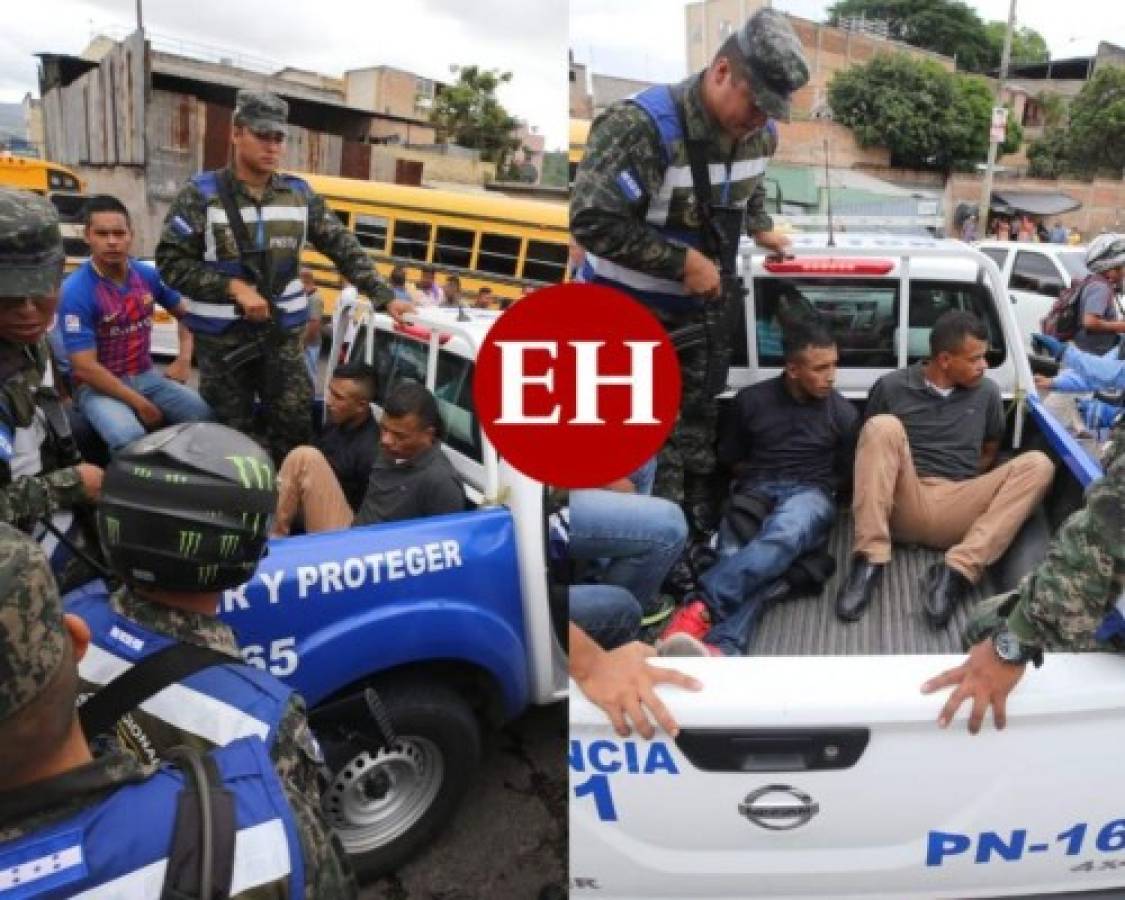 Capturan a dos hombres cuando intentaban asaltar un bus en Comayagüela