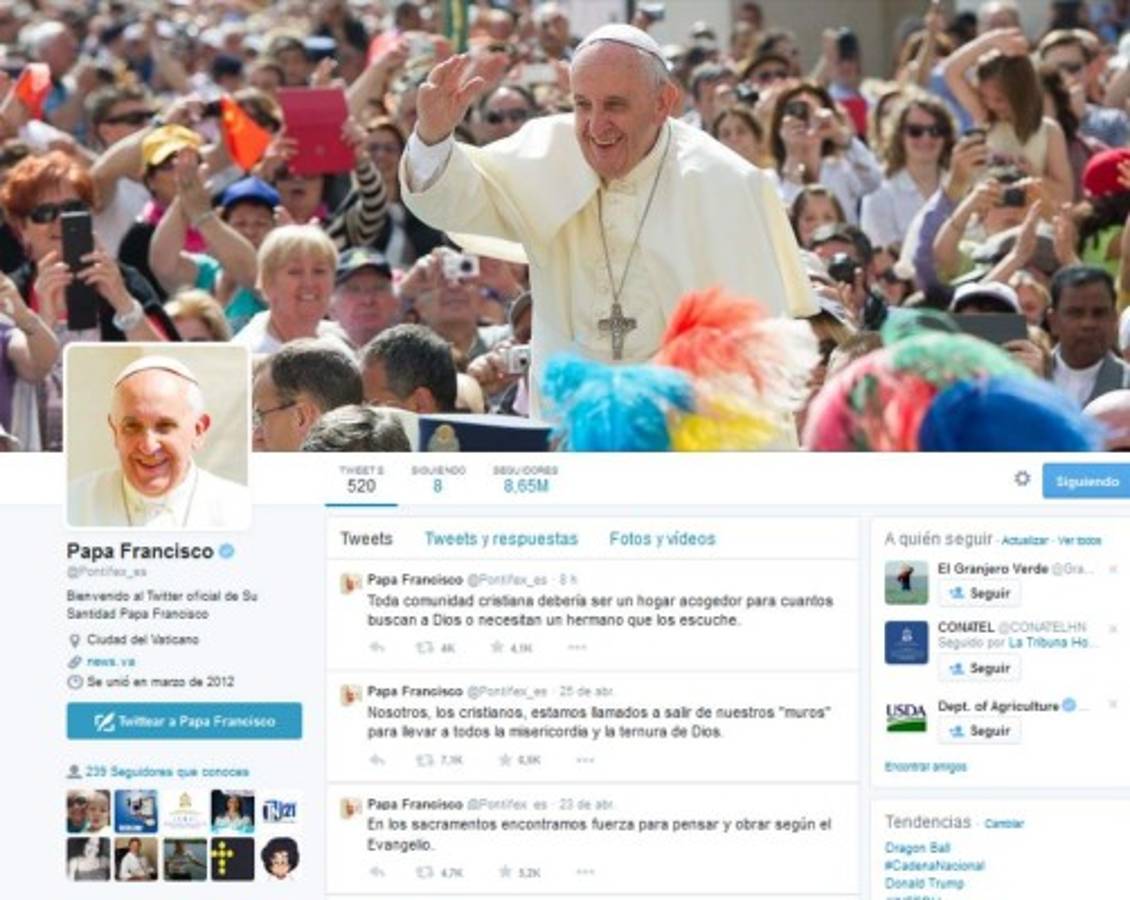 Obama el más seguido en Twitter; el Papa, el más influyente