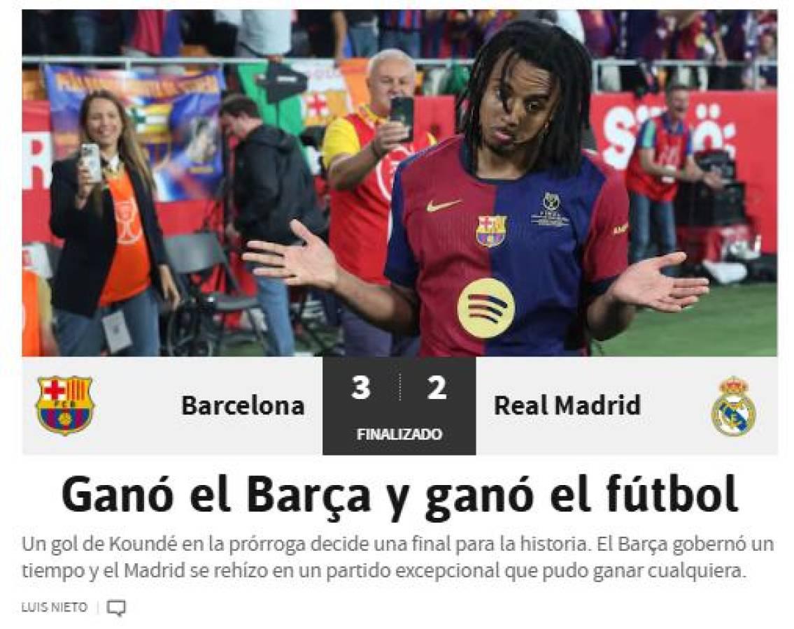 Así reaccionaron periodistas tras título de Barcelona en Copa del Rey sobre Real Madrid Así reaccionaron periodistas tras título de Barcelona en Copa del Rey sobre Real Madrid