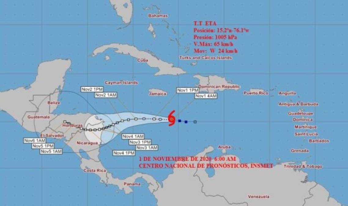 Eta: la tormenta tropical que mantiene en alerta a Centroamérica