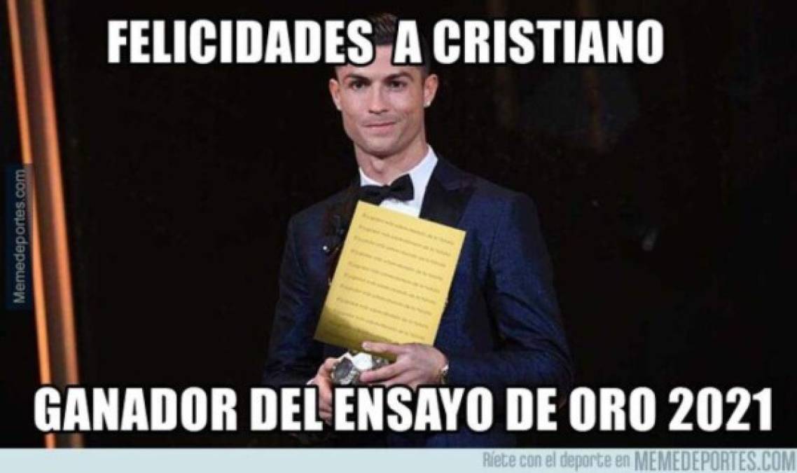 Messi es feliz con su Balón de Oro y memes arremeten contra Cristiano Ronaldo