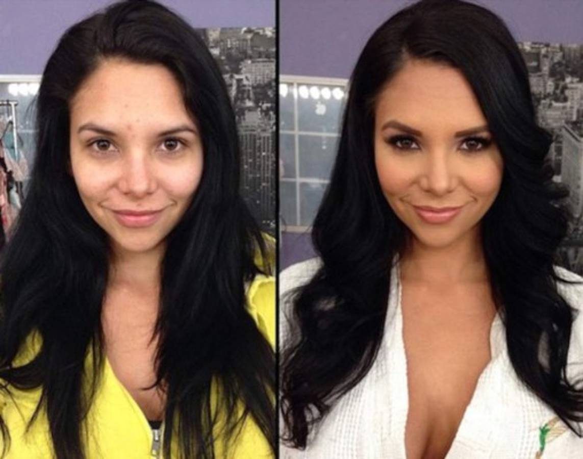 Revelan a las actrices porno con y sin maquillaje
