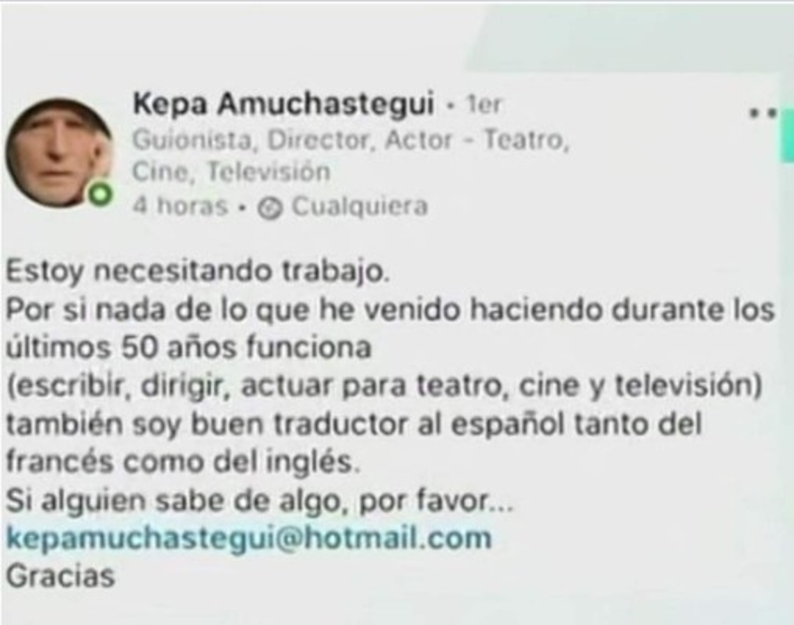 Actor de 'Betty, la fea' pide trabajo en redes sociales