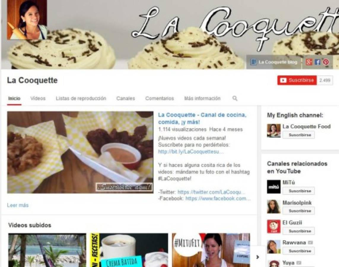 El canal de la gastronomía latina con sabor hondureño en Youtube