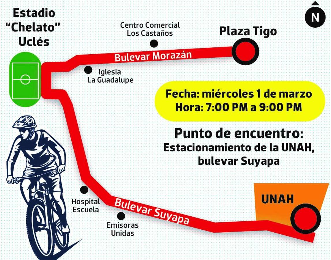 ¿Dónde se realizará el rol nocturno para ciclistas de la capital?