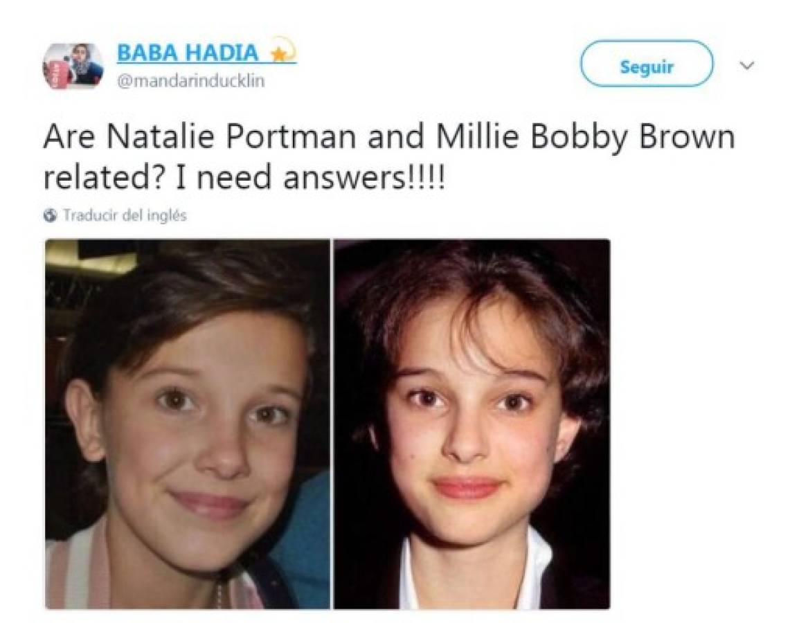 El increíble parecido entre Millie Bobby Brown y Natalie Portman