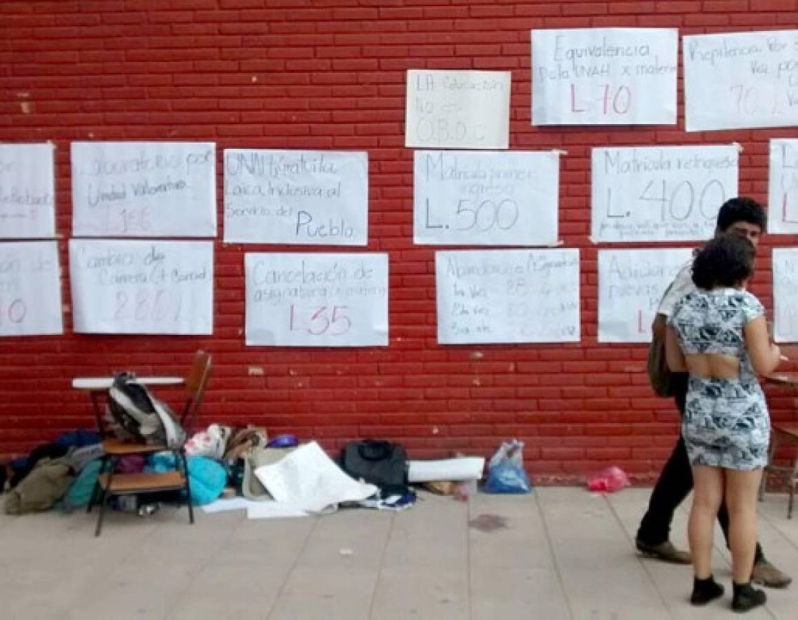 Estudiantes se toman edificios de la Universidad Nacional de Honduras