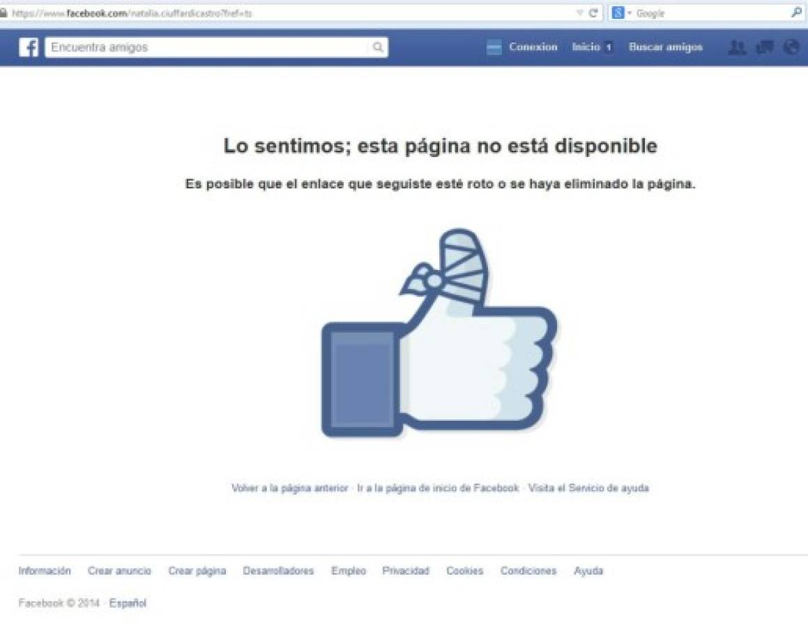 Chilena vinculada a corrupción en IHSS cerró su cuenta de Facebook