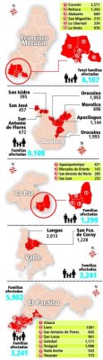 Casi 25 mil familias urgen de ayuda humanitaria