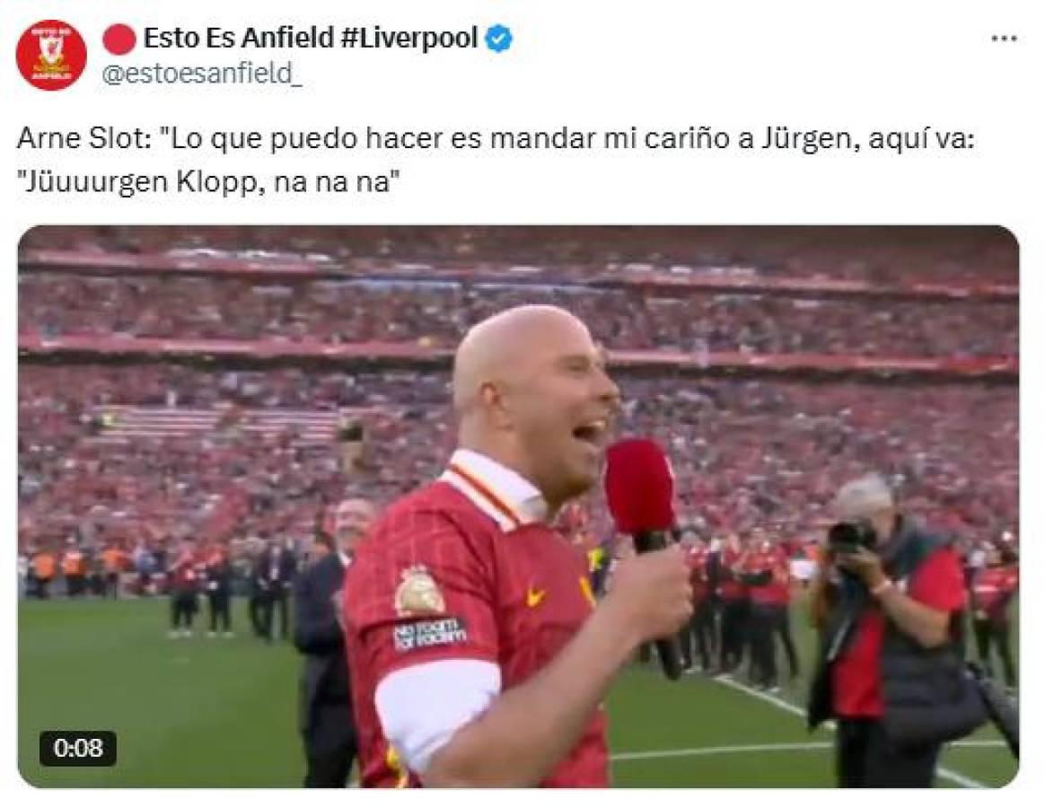 Festejo son copa: Así celebró Liverpool el coronarse campeón de Premier League
