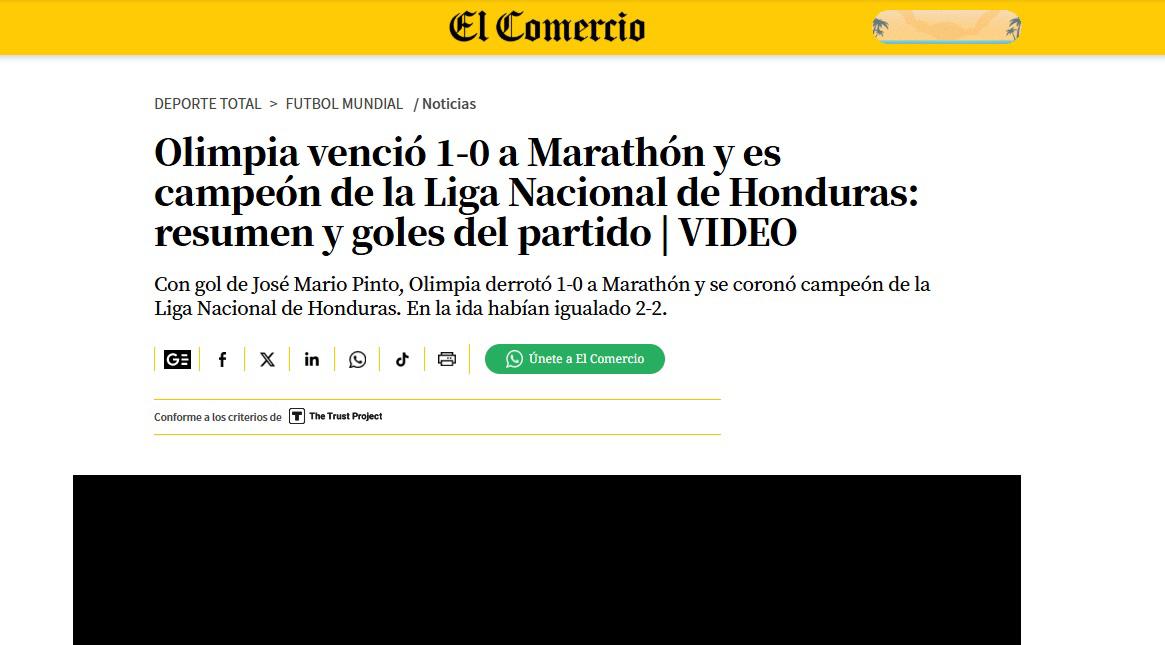 Lo que dicen los medios internacionales sobre título 40 del Olimpia