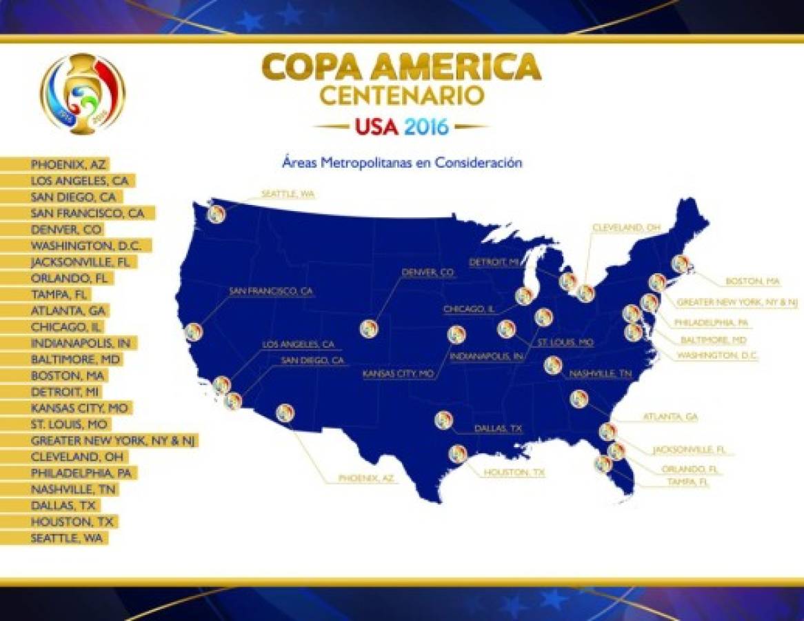 Copa América Centenario 2016 ya no se jugaría en EE UU