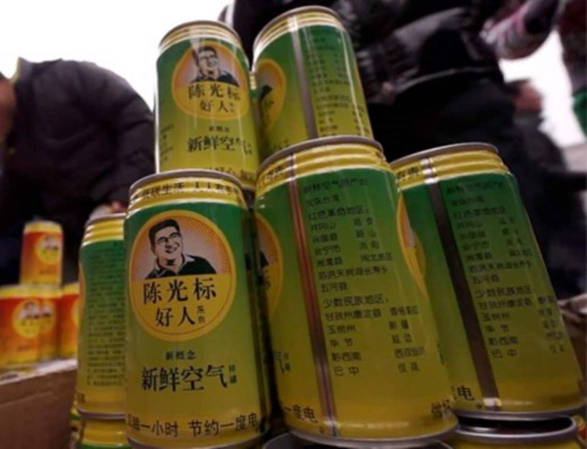 Empresa canadiense vende aire puro embotellado en China
