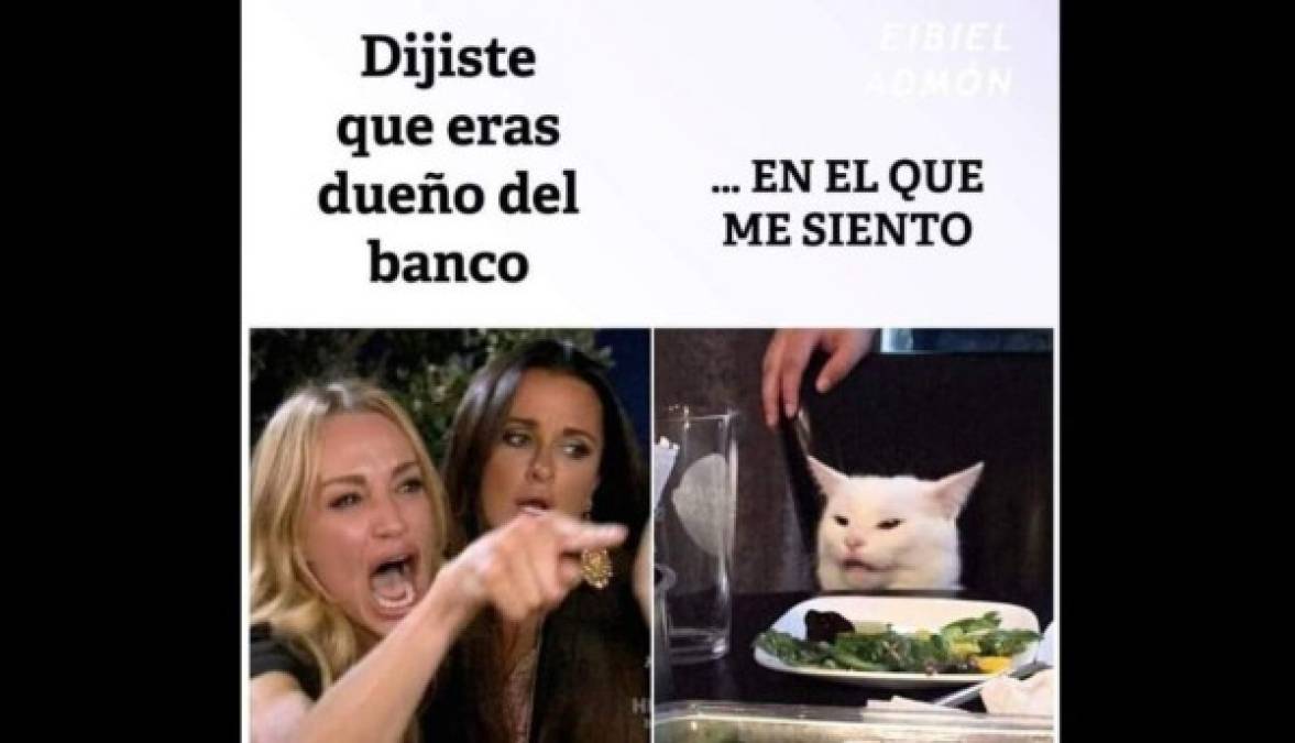 Los memes más graciosos del gato en la mesa y la mujer gritando