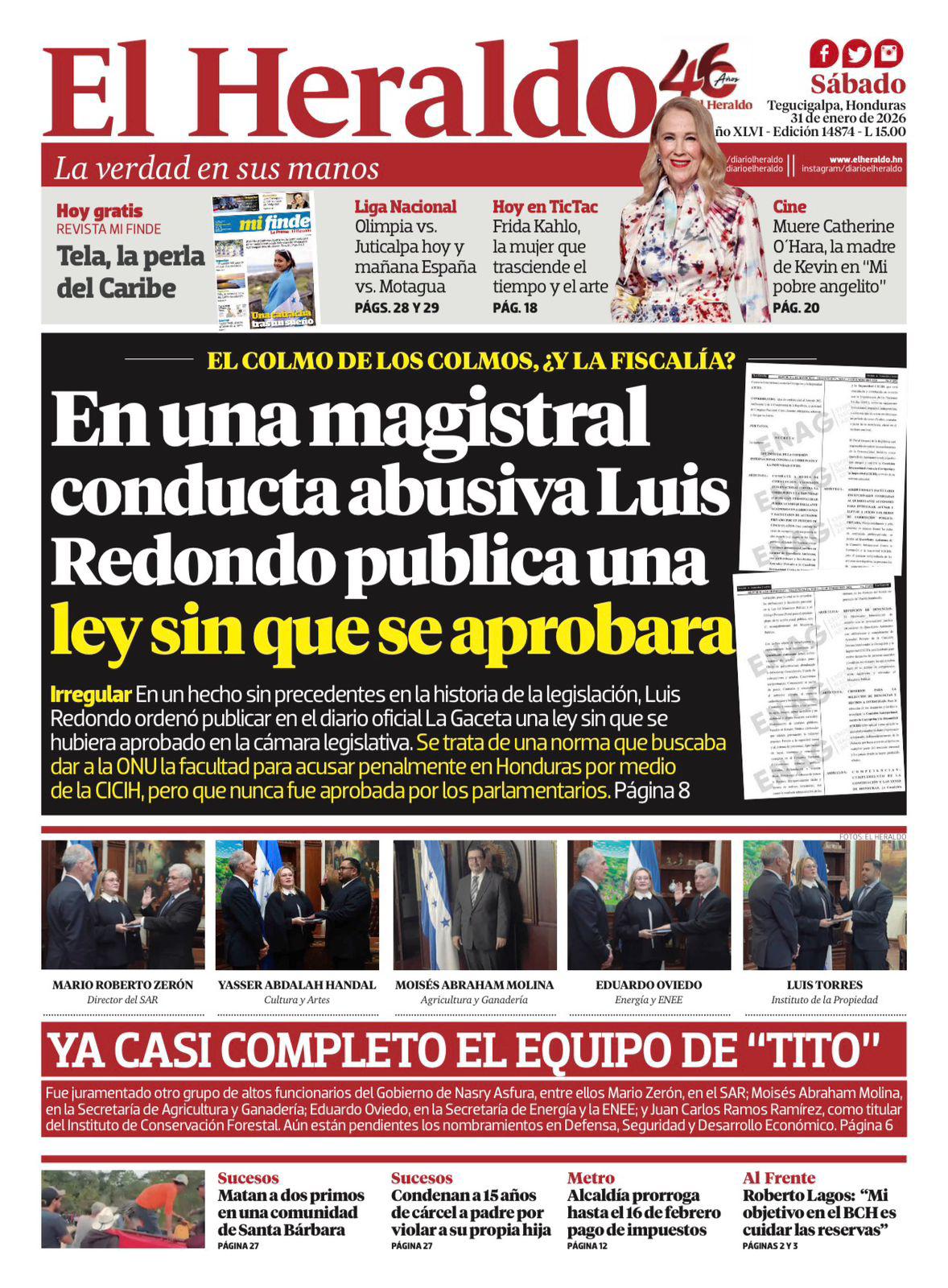 En una magistral conducta abusiva Luis Redondo publica una ley sin que se aprobara