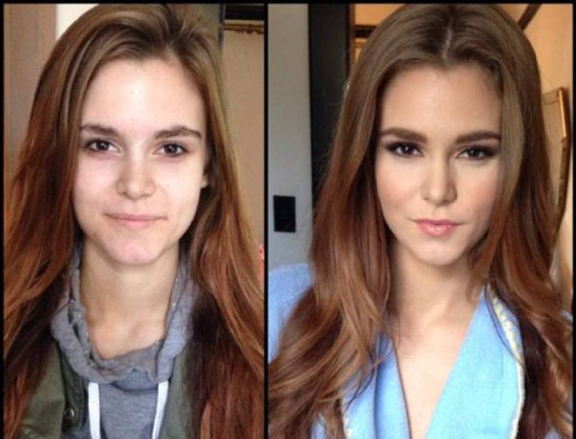 Revelan a las actrices porno con y sin maquillaje