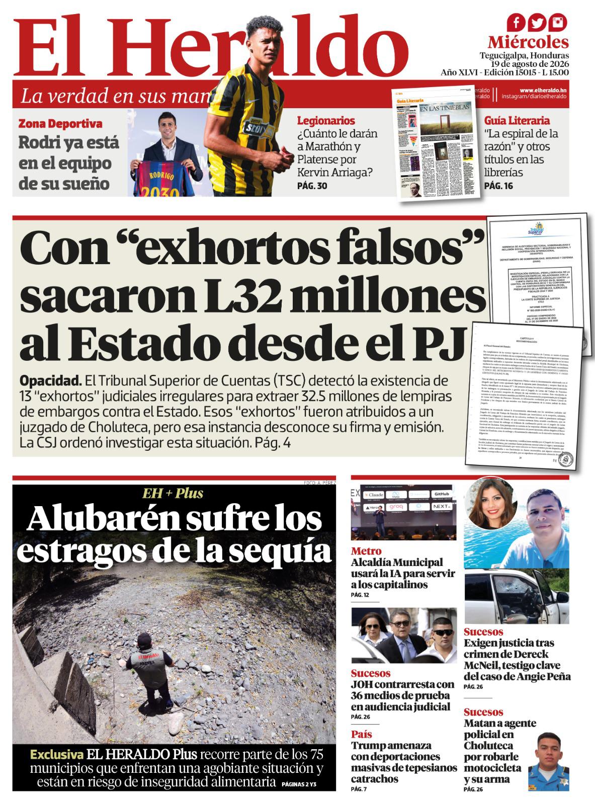 Con exhortos falsos sacaron L32 millones al Estado desde el PJ