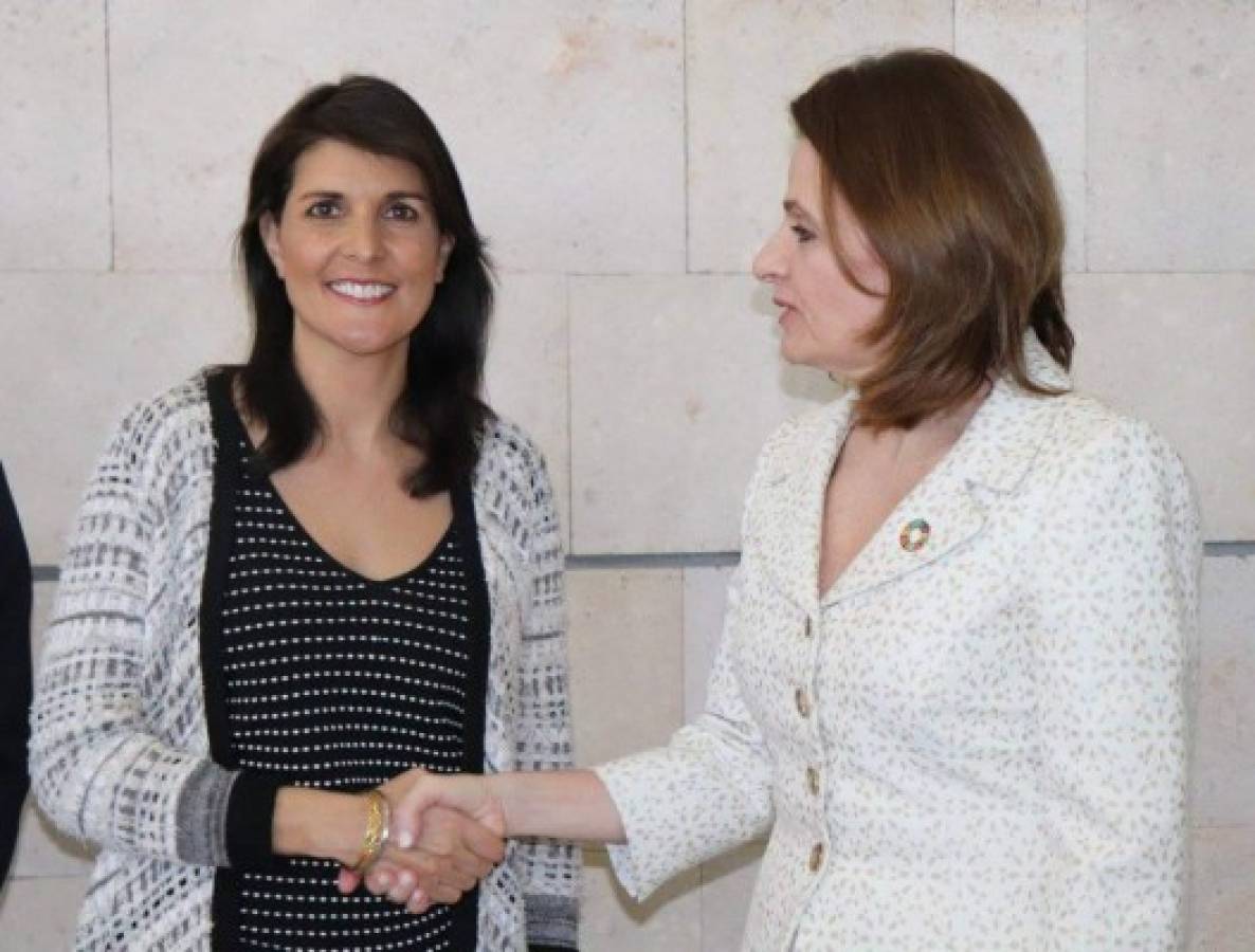 Embajadora de Estados Unidos ante la ONU, Nikky Haley, llega a Honduras