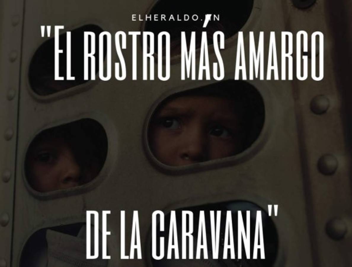 Inocencia e incertidumbre, el rostro que más golpea en la caravana migrante