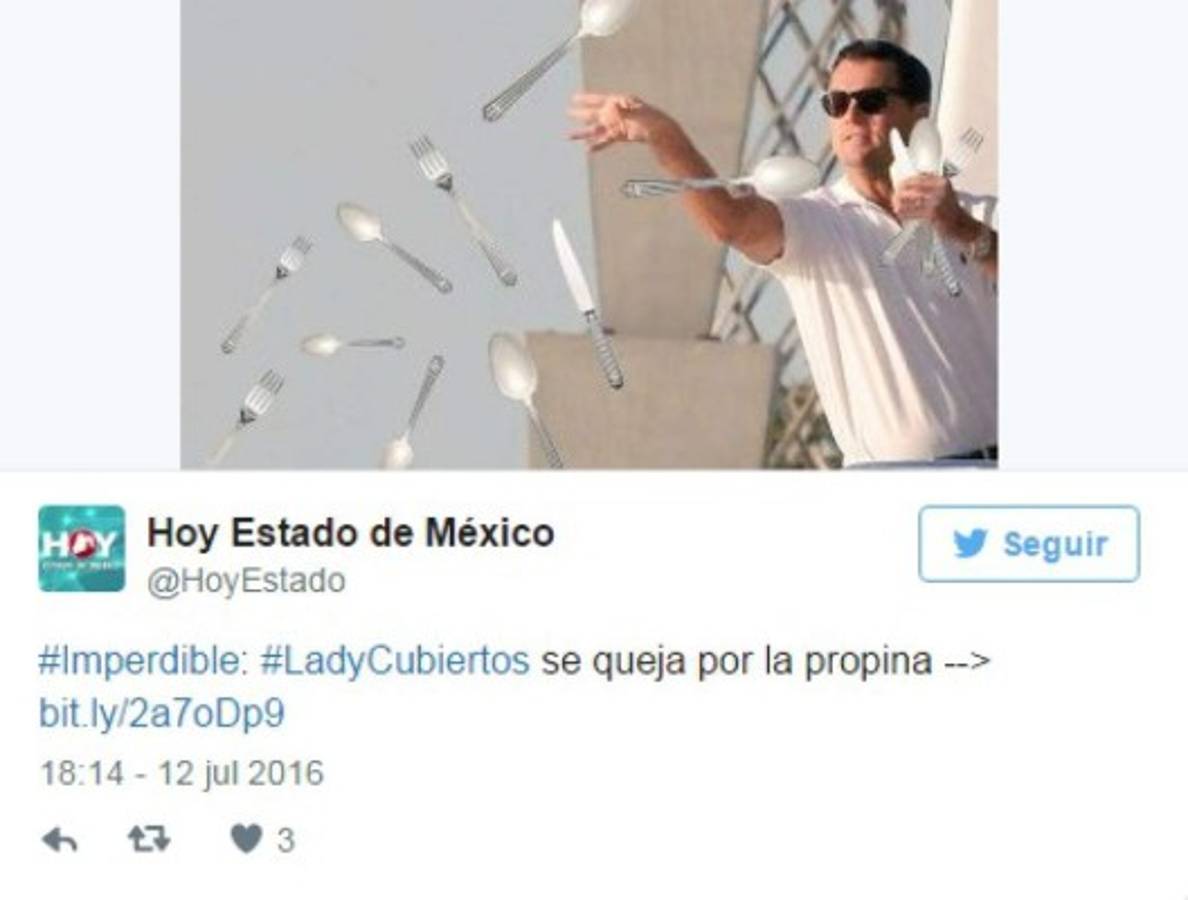 Le apodan #LadyCubiertos tras quejarse por cobro en restaurante