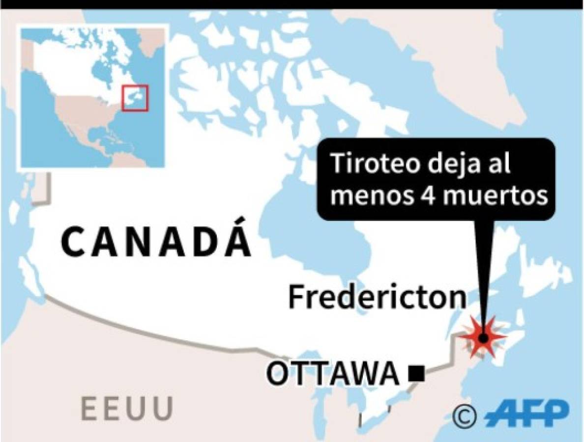 Cuatro muertos en un tiroteo en Fredericton, Canadá