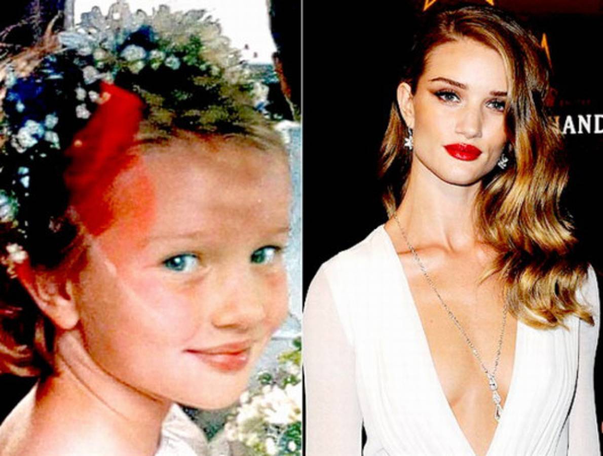 Famosas modelos, bellas desde que eran niñas