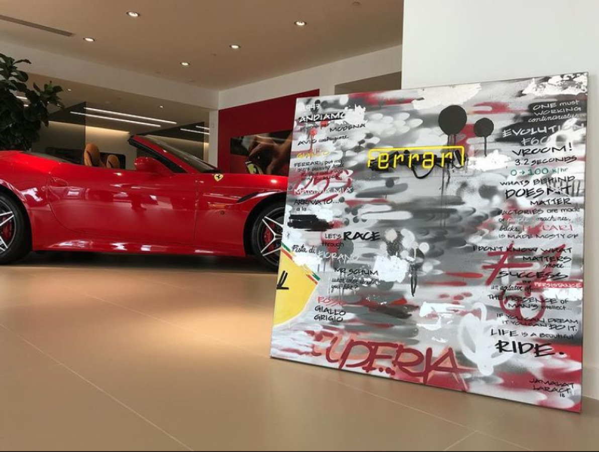 “Al dueño de Ferrari de Miami le gustó mucho ese cuadro y me lo compró”, recordó Larach en entrevista con EL HERALDO.