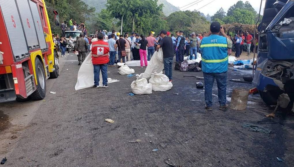 Luto en Copán: las dramáticas imágenes del accidente en San Juan de Opoa