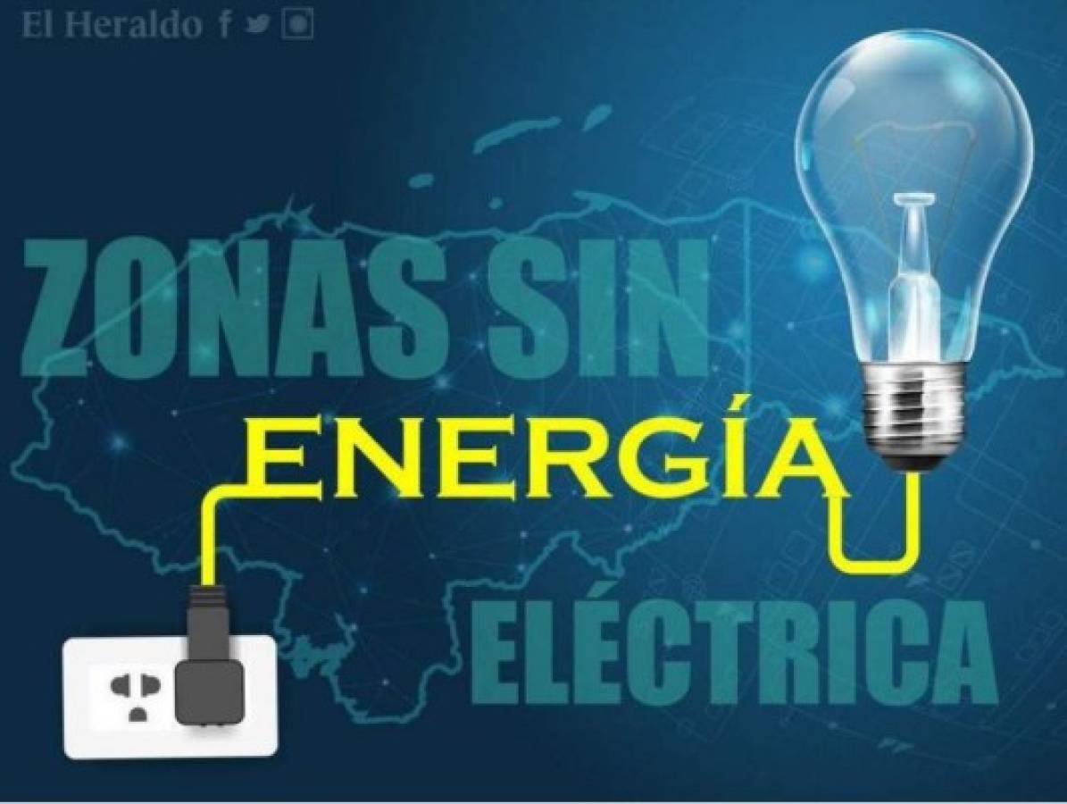 Vea las zonas de Honduras que no tendrán energía eléctrica este martes 8 de octubre   