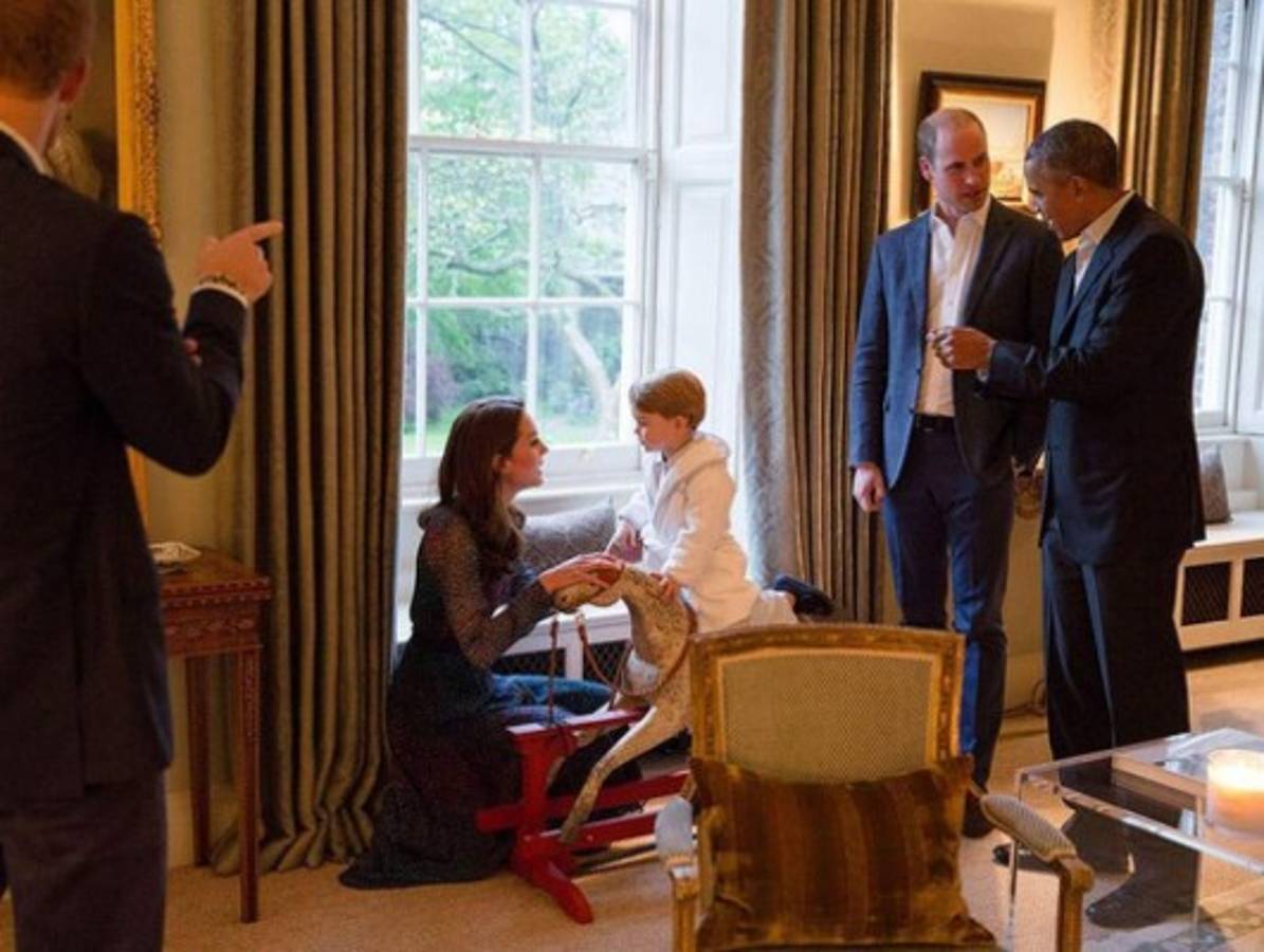 ¿Cómo fue la reacción del príncipe George frente a Obama?